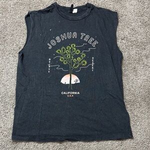 Joshua Tree Graphic Sleeveless Tank - Black